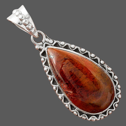 Natural Red Moss Agate Pendant P-1514 SDP156104