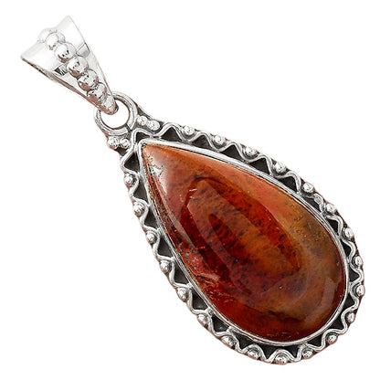 Natural Red Moss Agate Pendant P-1514 SDP156104
