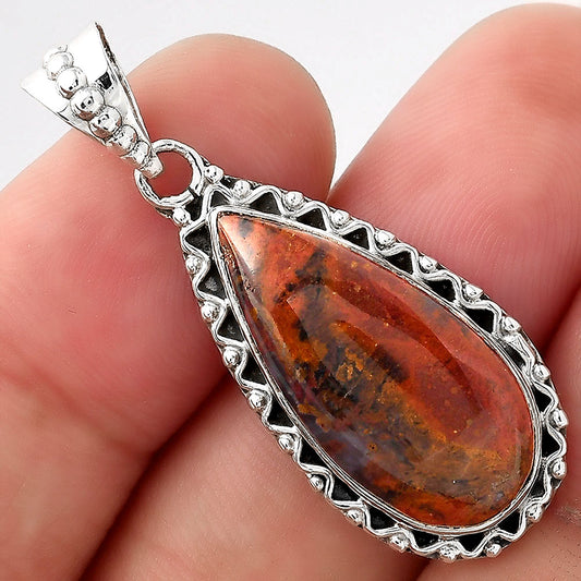 Natural Red Moss Agate Pendant P-1514 SDP156105