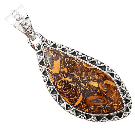 Natural Coquina Fossil Jasper - India Pendant P-1514 SDP156108
