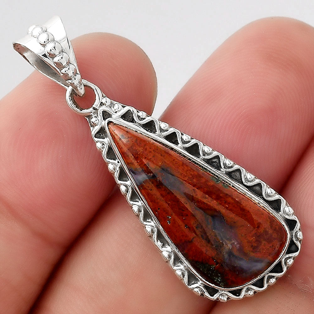 Natural Red Moss Agate Pendant P-1514 SDP156109