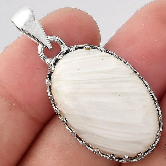 Natural White Scolecite Pendant P-1325 SDP156114