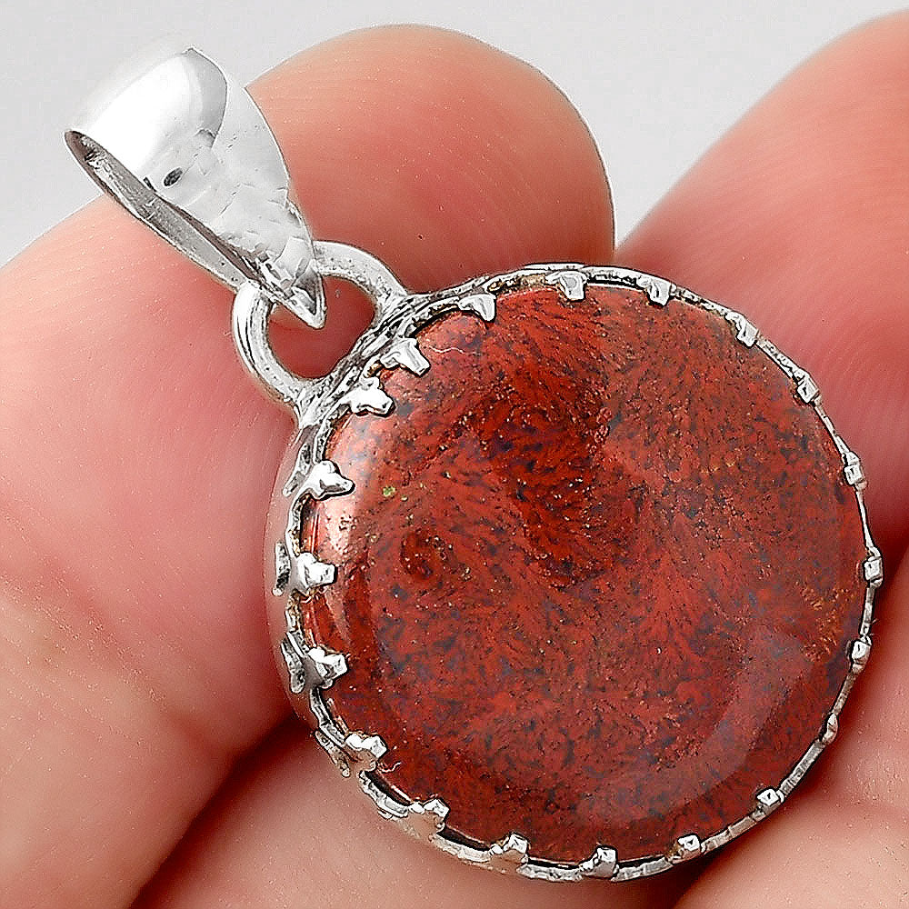 Natural Red Moss Agate Pendant P-1325 SDP156119
