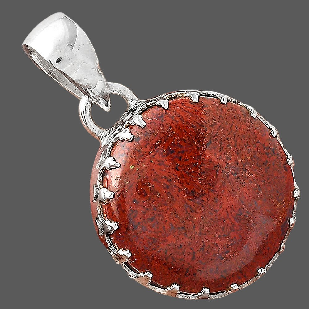 Natural Red Moss Agate Pendant P-1325 SDP156119