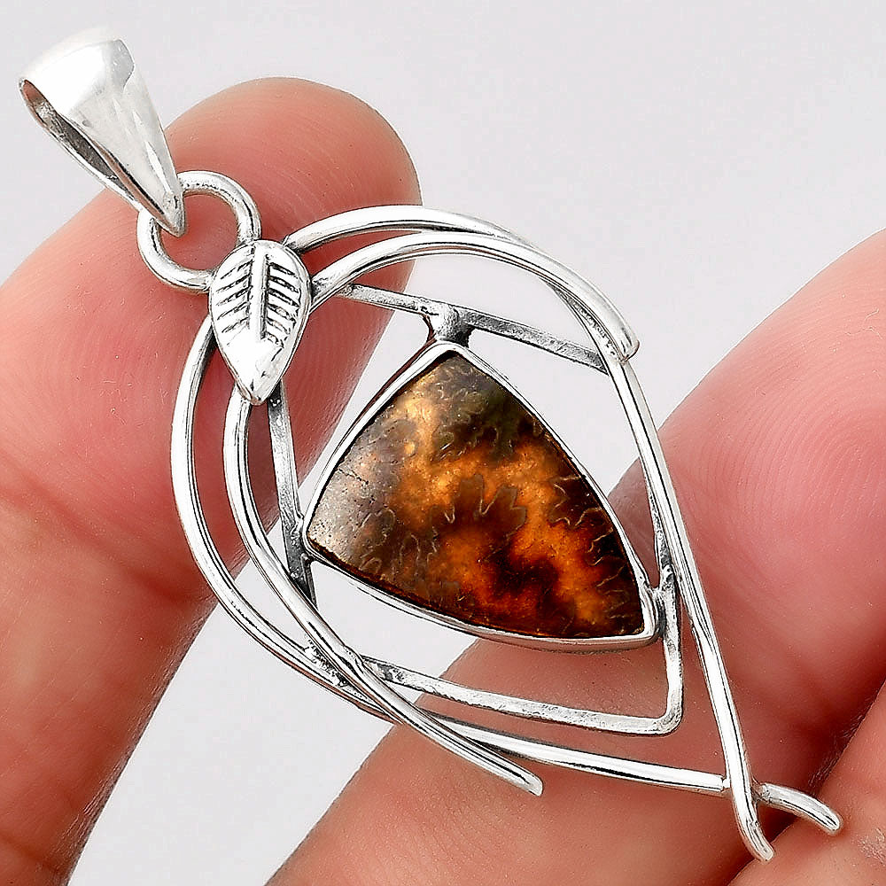 Natural Sutured Ammonite - Madagascar Pendant P-1504 SDP156122