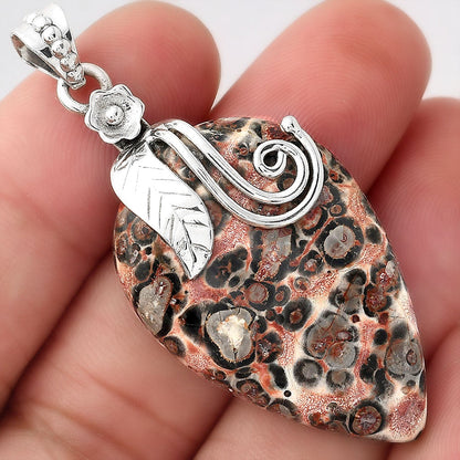 Natural Leopard Skin Jasper Pendant P-1582 SDP156131
