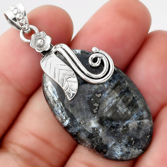 Larvikite Stone - Black Moonstone Pendant P-1582 SDP156132