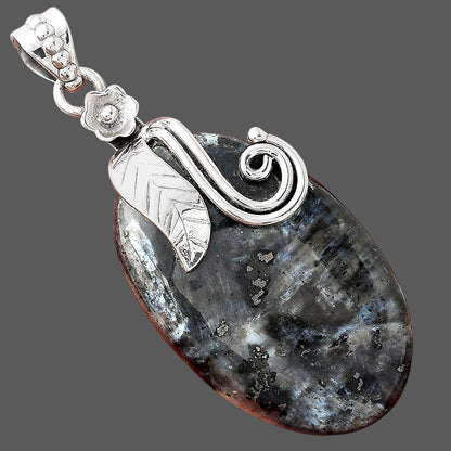 Larvikite Stone - Black Moonstone Pendant P-1582 SDP156132