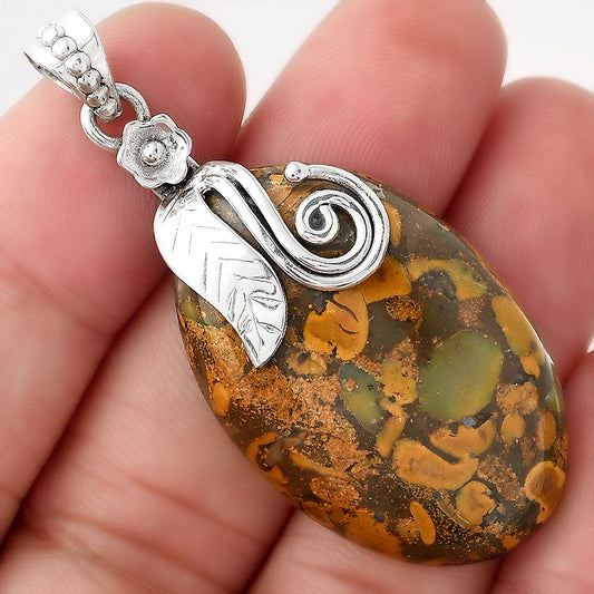 Natural Bamboo Jasper Pendant P-1582 SDP156137
