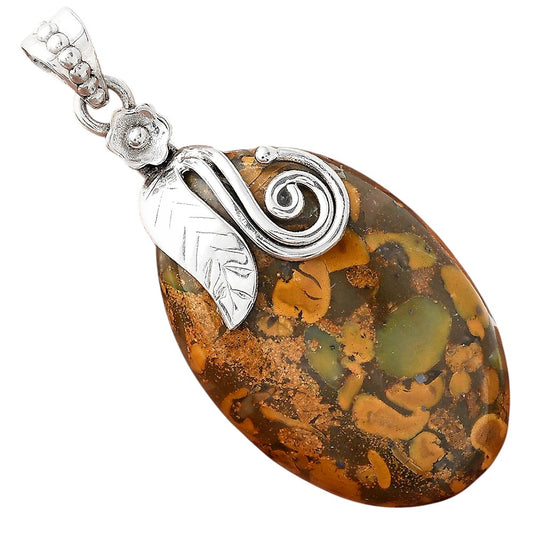Natural Bamboo Jasper Pendant P-1582 SDP156137
