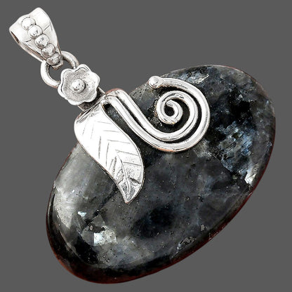 Larvikite Stone - Black Moonstone Pendant P-1582 SDP156141