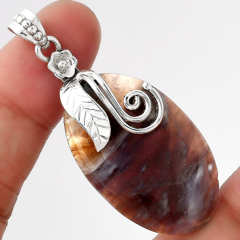 Natural Amethyst Sage Agate - Nevada Pendant P-1582 SDP156142