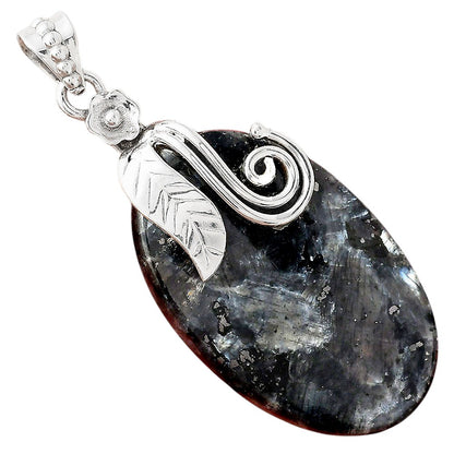 Larvikite Stone - Black Moonstone Pendant P-1582 SDP156143