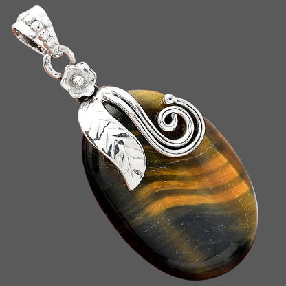 Natural Blue Tiger Eye Pendant P-1582 SDP156145