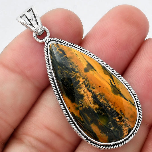 Natural Turkish Rainforest Chrysocolla Pendant P-1056 SDP156156