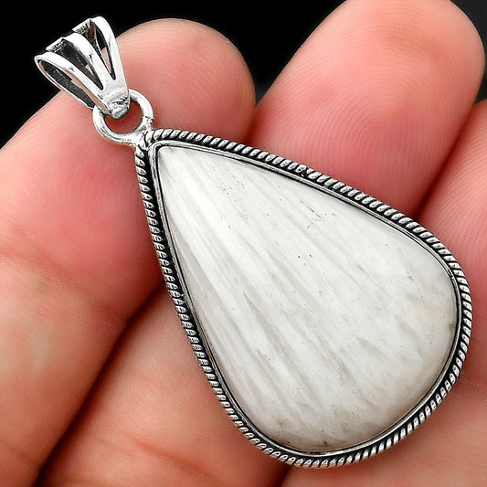Natural White Scolecite Pendant P-1056 SDP156193