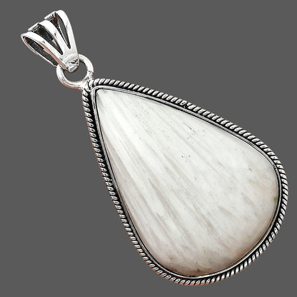 Natural White Scolecite Pendant P-1056 SDP156193
