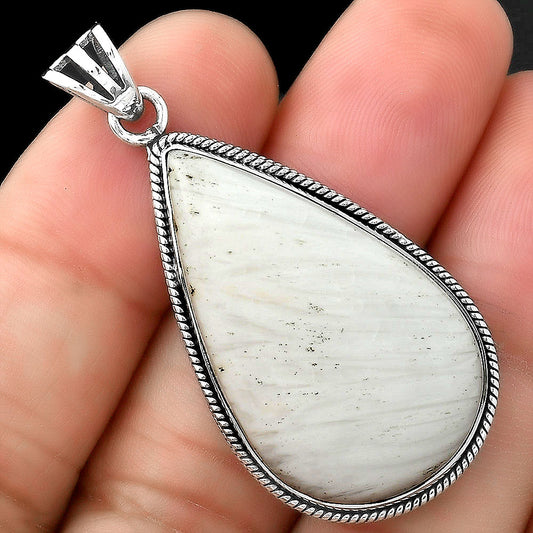 Natural White Scolecite Pendant P-1056 SDP156199