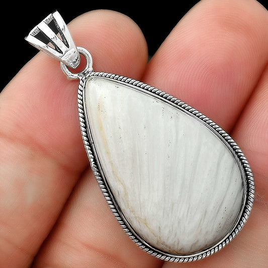 Natural White Scolecite Pendant P-1056 SDP156200