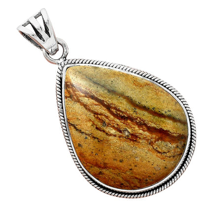 Natural Rocky Butte Picture Jasper Pendant P-1056 SDP156224