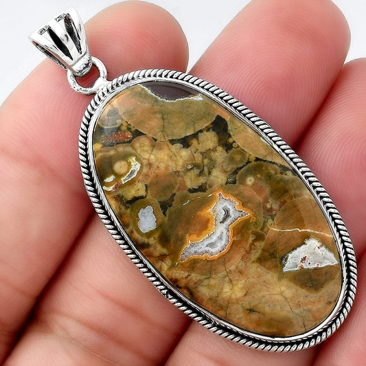 Natural Rhyolite - Rainforest Jasper Pendant P-1056 SDP156229