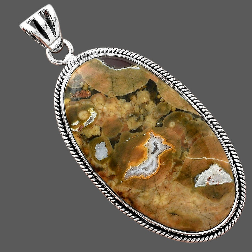 Natural Rhyolite - Rainforest Jasper Pendant P-1056 SDP156229