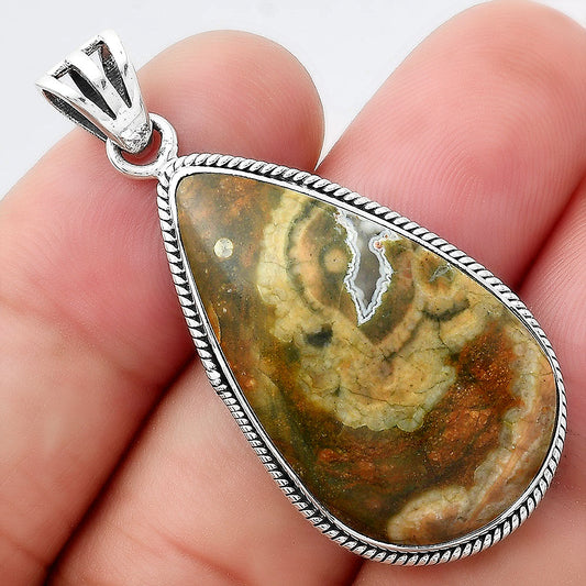 Natural Rhyolite - Rainforest Jasper Pendant P-1056 SDP156234