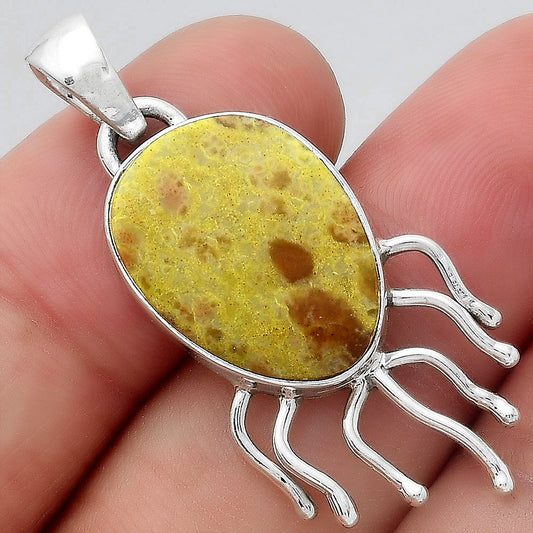 Natural Green Opal Madagascar Pendant P-1565 SDP156243