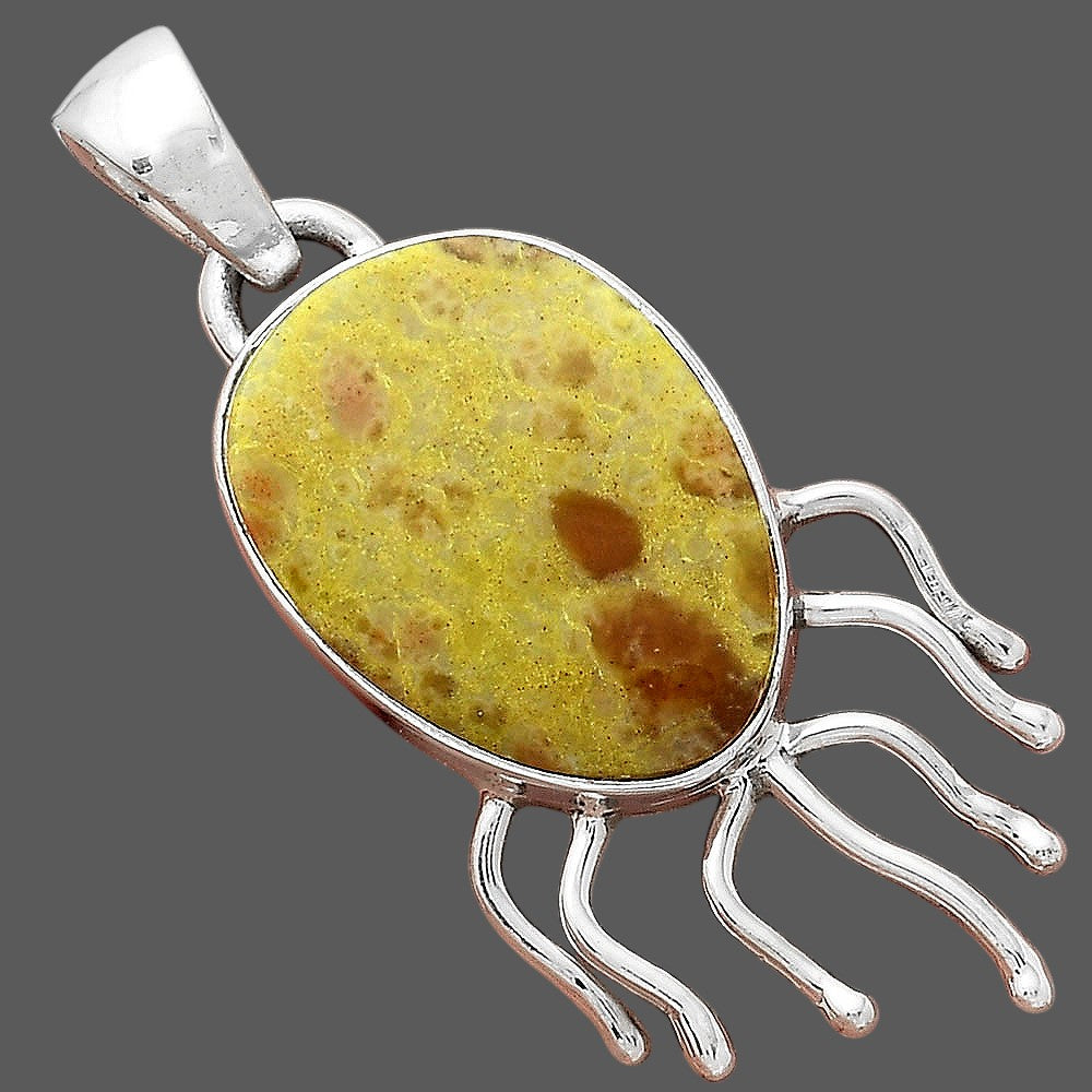 Natural Green Opal Madagascar Pendant P-1565 SDP156243