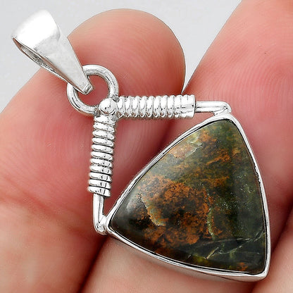 Natural Turkish Rainforest Chrysocolla Pendant P-1600 SDP156248