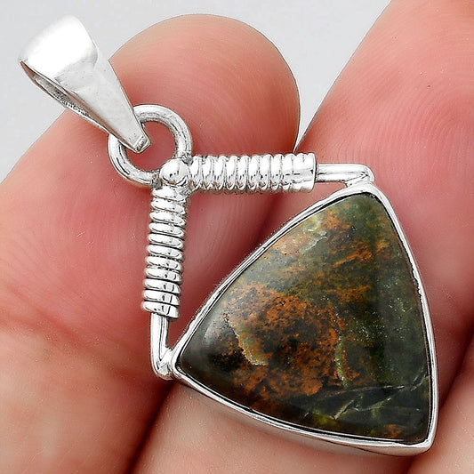 Natural Turkish Rainforest Chrysocolla Pendant P-1600 SDP156248