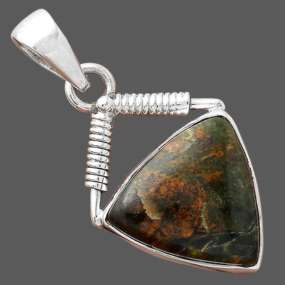 Natural Turkish Rainforest Chrysocolla Pendant P-1600 SDP156248