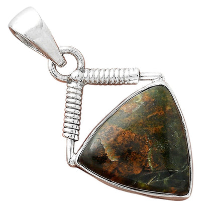 Natural Turkish Rainforest Chrysocolla Pendant P-1600 SDP156248