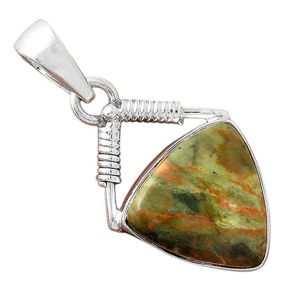 Natural Turkish Rainforest Chrysocolla Pendant P-1600 SDP156254