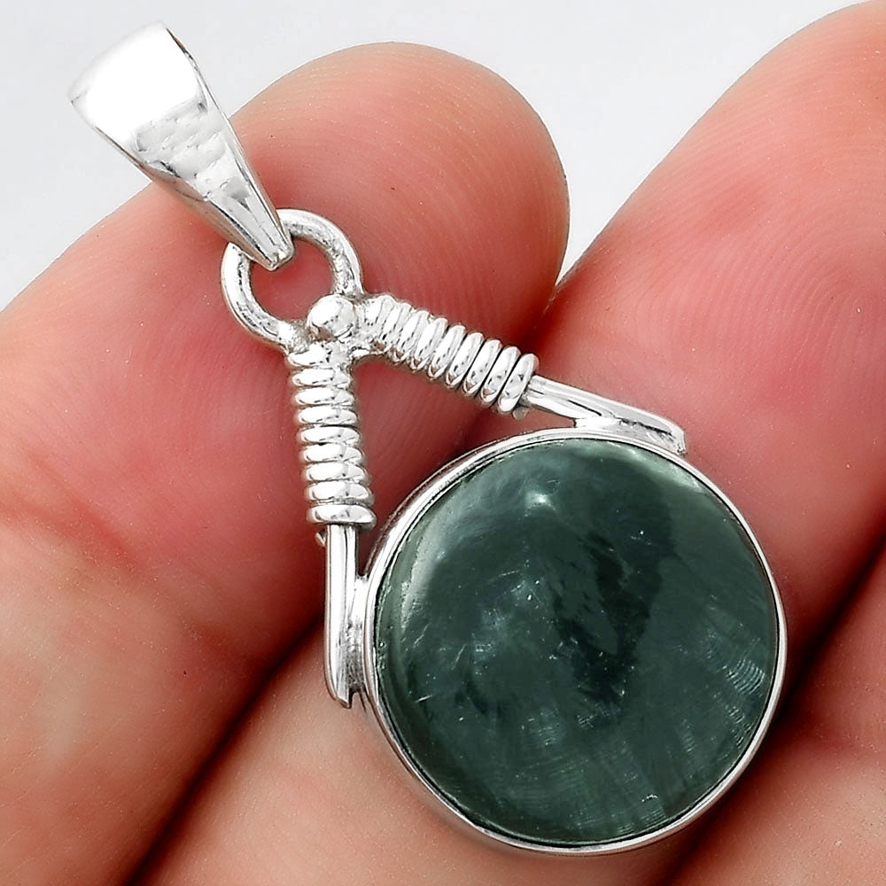 Natural Russian Seraphinite Pendant P-1600 SDP156256