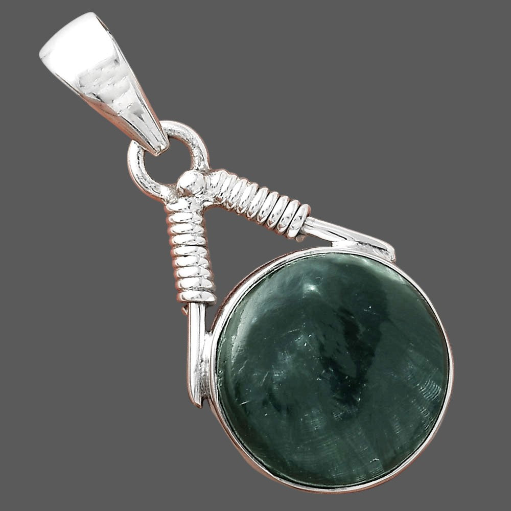 Natural Russian Seraphinite Pendant P-1600 SDP156256