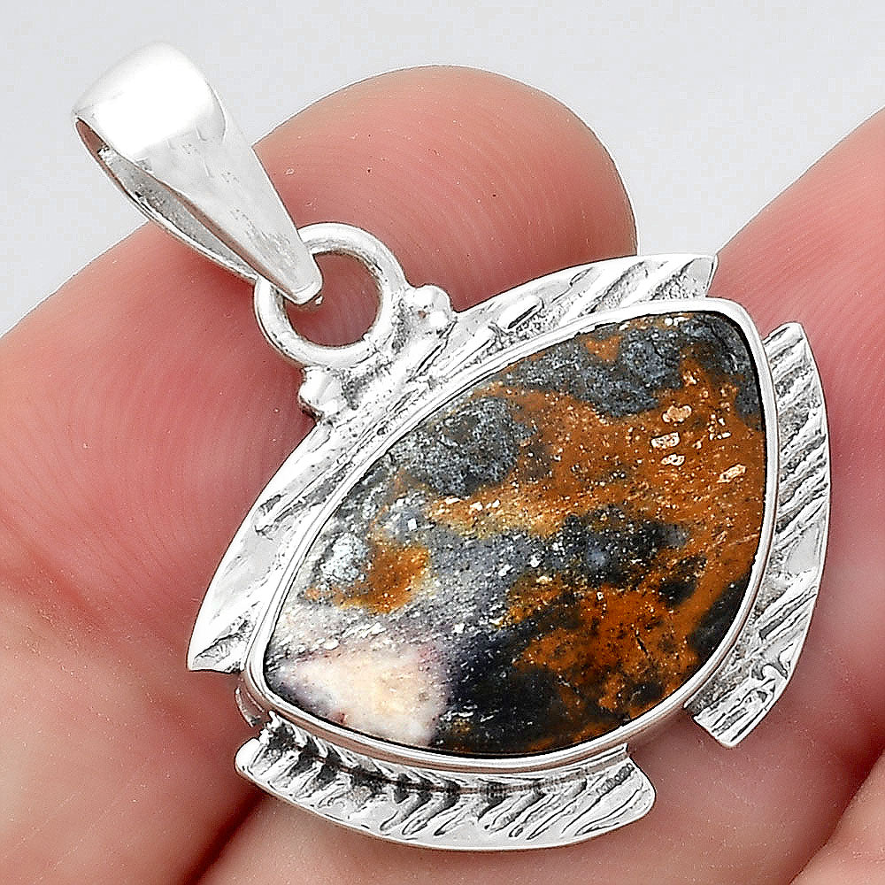 Natural Indian Blanket Jasper Pendant P-1705 SDP156262