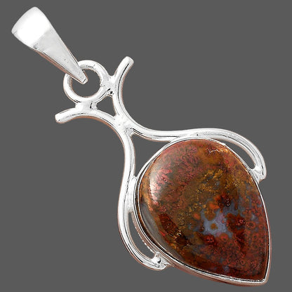 Natural Red Moss Agate Pendant P-1592 SDP156274