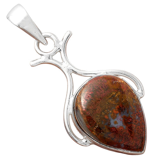 Natural Red Moss Agate Pendant P-1592 SDP156274