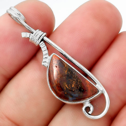 Natural Red Moss Agate Pendant P-1682 SDP156290