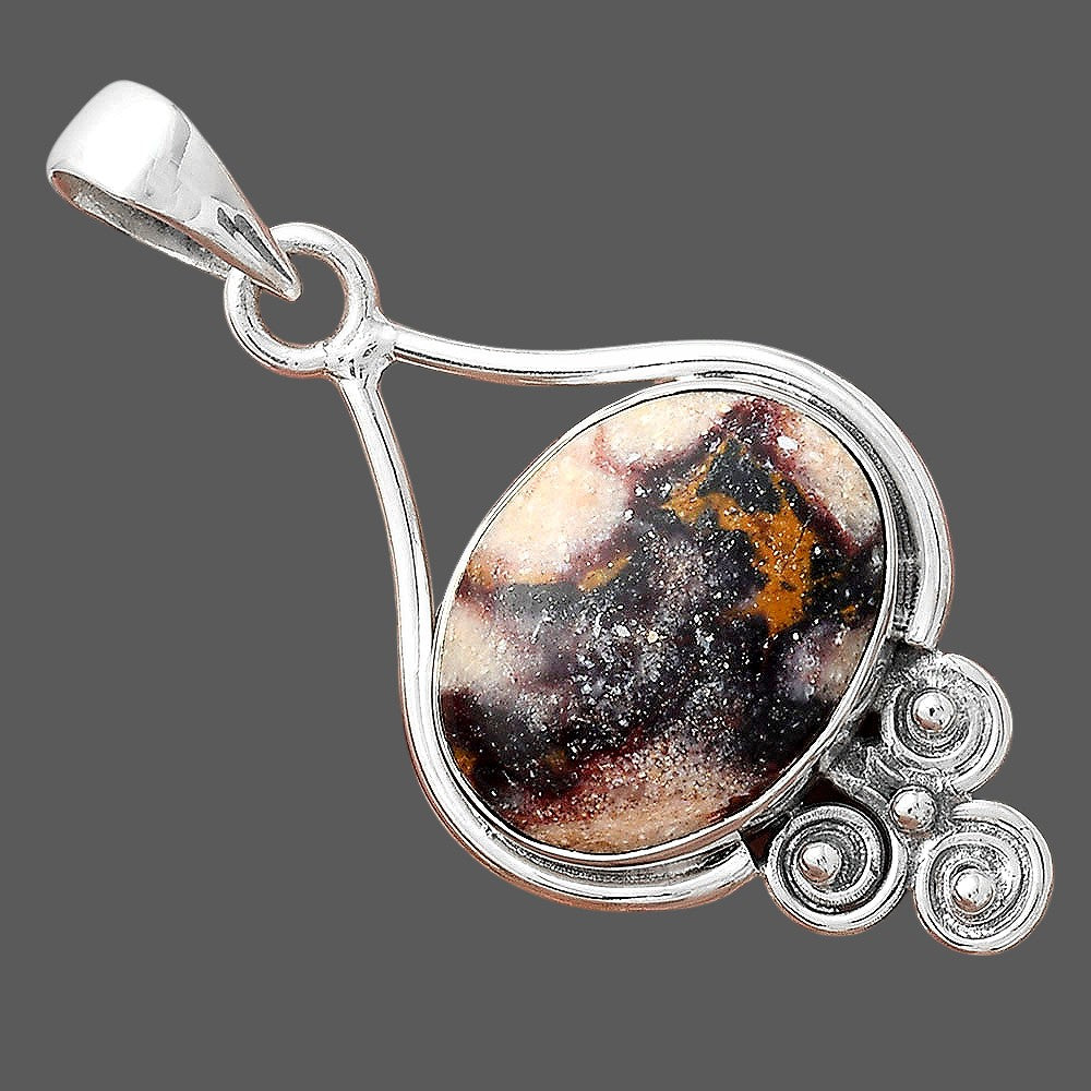 Natural Indian Blanket Jasper Pendant P-1473 SDP156294