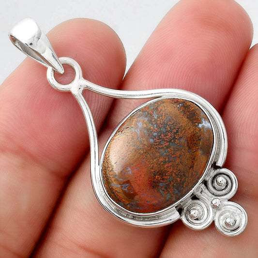Natural Red Moss Agate Pendant P-1473 SDP156296