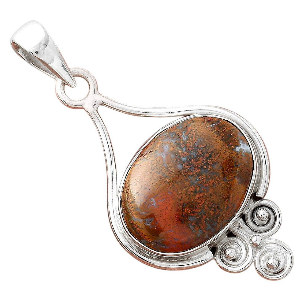 Natural Red Moss Agate Pendant P-1473 SDP156296