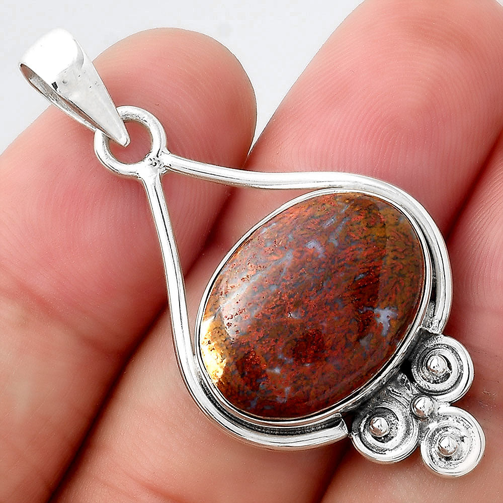 Natural Red Moss Agate Pendant P-1473 SDP156297