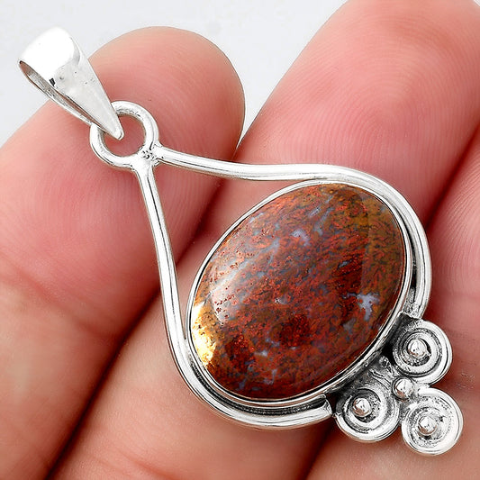 Natural Red Moss Agate Pendant P-1473 SDP156297