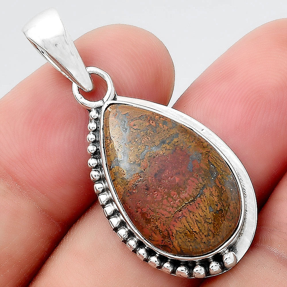 Natural Red Moss Agate Pendant P-1326 SDP156332