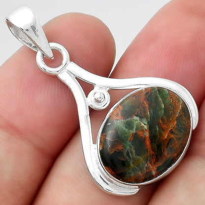 Natural Turkish Rainforest Chrysocolla Pendant P-1407 SDP156348