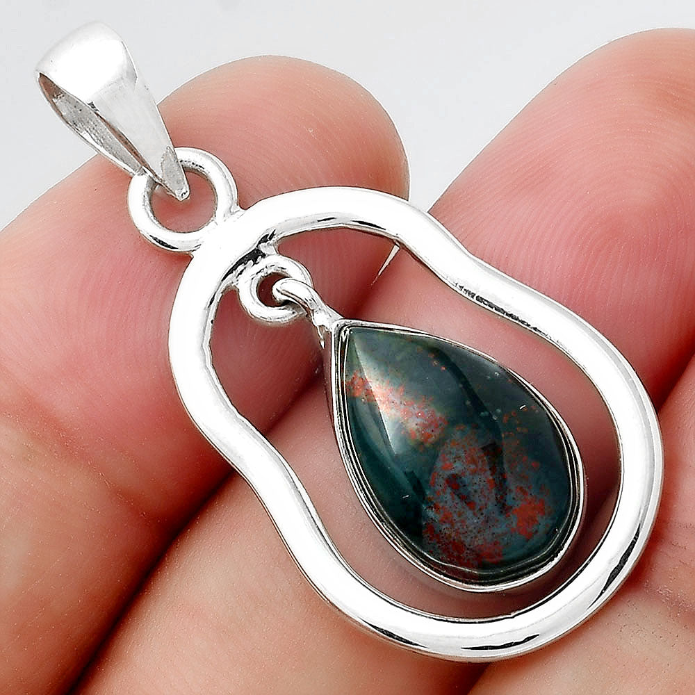 Natural Blood Stone - India Pendant P-1171 SDP156360