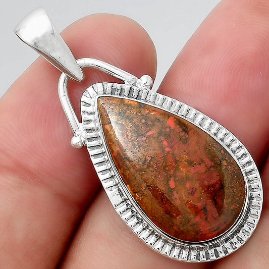 Natural Red Moss Agate Pendant P-1367 SDP156373