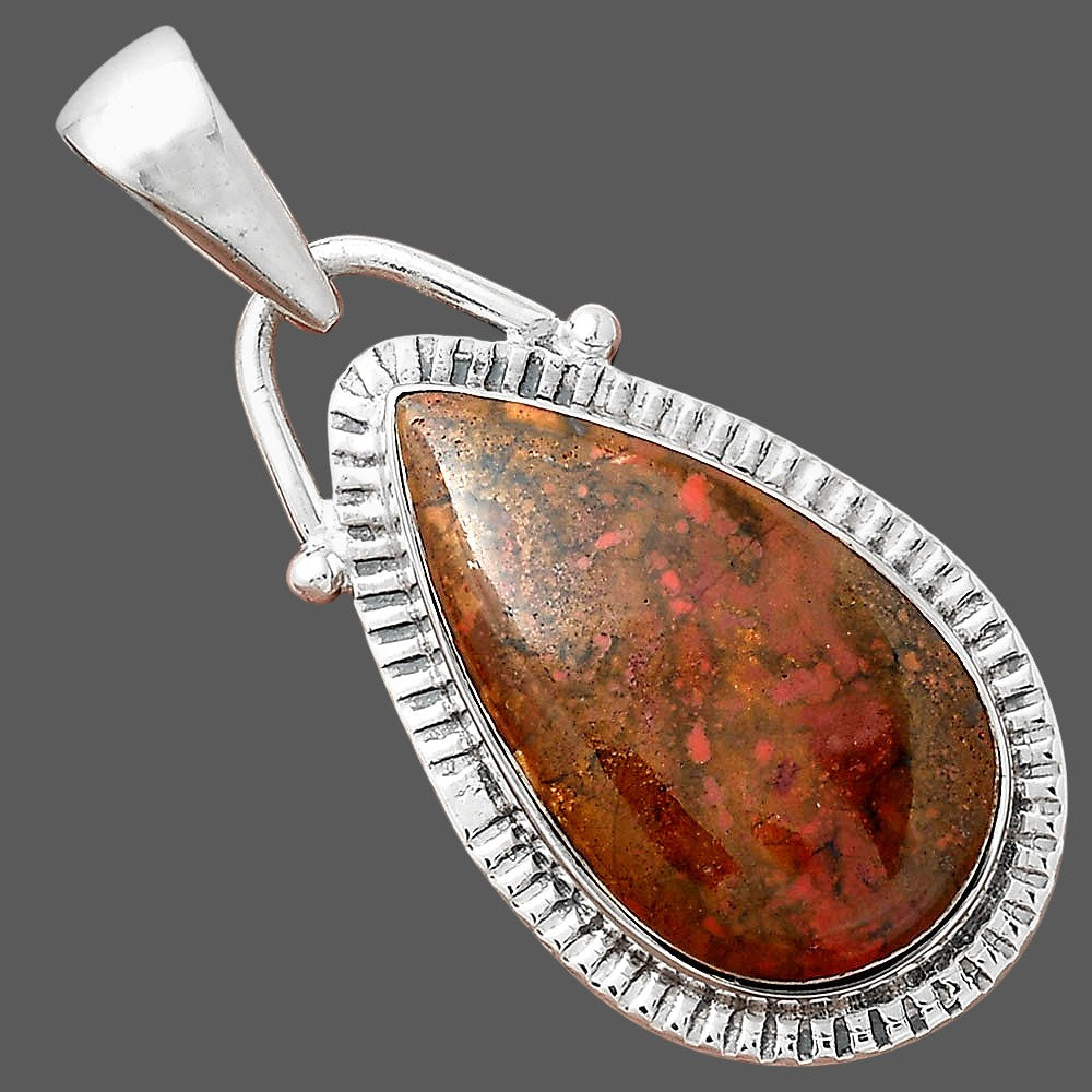 Natural Red Moss Agate Pendant P-1367 SDP156373